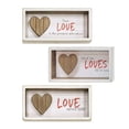 thumbnail image 1 of Slat Wood Heart Shadow Box Sign 3 Asst., 1 of 1