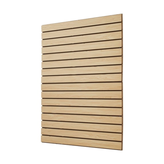 SlatWall Paneling 4x4 ft MDF Natural - Garage Storage, Workshop Organizer, Retail Display - 16 sq ft Modular Slat Wall System