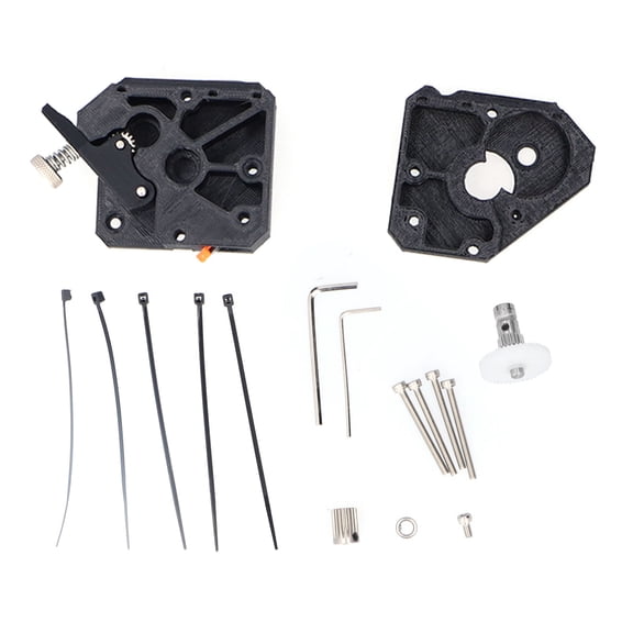 Slatcetga Dual Pulley Extruder DualDrive Gears PLA Black 3D Printer Accessories for Prusa mini V2
