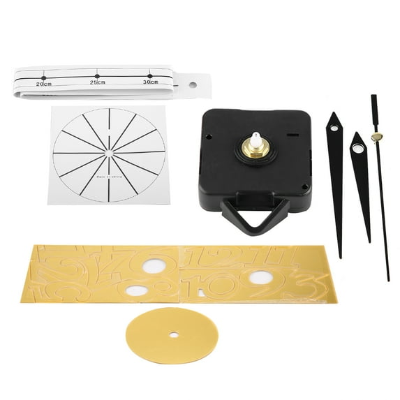 Slatcetga Modern Wall Clocks Frameless DIY Large 3D Non Ticking Clock For Living Room Golden