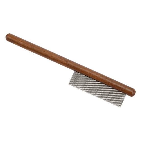 Slatcetga Pet Comb Stainless Steel Needle Small Pet Grooming Comb with Wooden Handle for Dogs Cats Rabbits