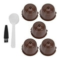thumbnail image 1 of Slatcetga Reusable Refillable Coffee Capsule Pod Filter Cups Set With Spoon Brush (5 Coffee Capsules), 1 of 8