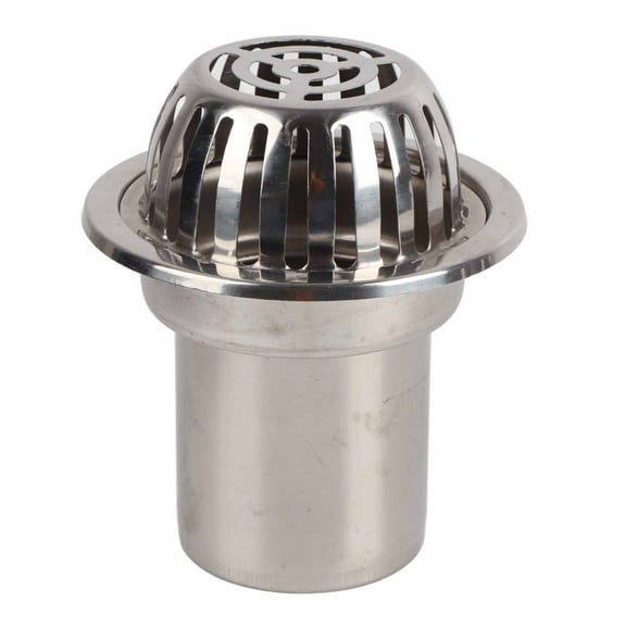 Slatcetga Roof Floor Drain Stainless Steel Non Blocking Balcony Outdoor Rain Bucket Drainage Parts Round 5in