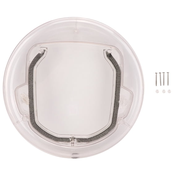 Slatcetga Round Shape Pet Door Automatic Closing Pet Door Freely Enter Out for Cats Small Dogs UseTransparent