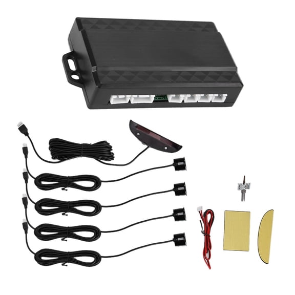 Slatcetga Universal Rear 4 Sensors LED Parking Sensor Beeper Reversing Radar Probe Alarm