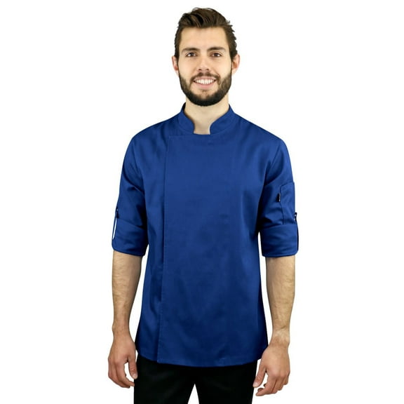 Slate Blue Men's Basic Chef Coat