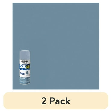(2 pack) Slate Blue, Rust-Oleum American Accents 2X Ultra Cover Satin Spray Paint- 12 oz