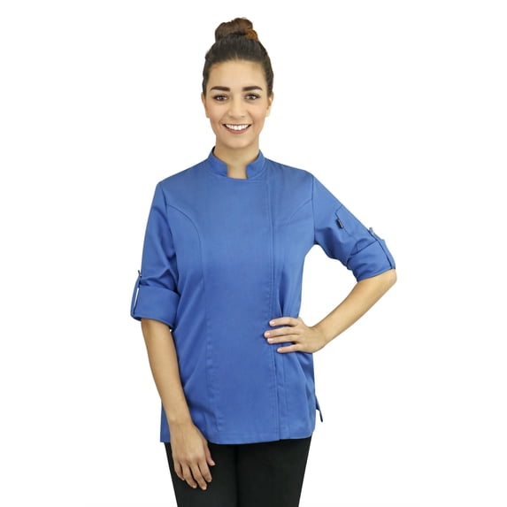 Slate Blue Women's Basic Chef Coat
