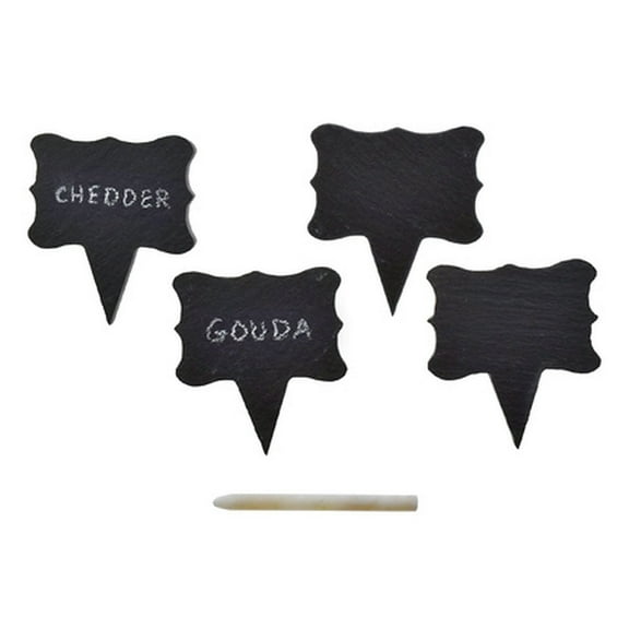 Slate Cheese Markers Set - 4pc + 1 chalk