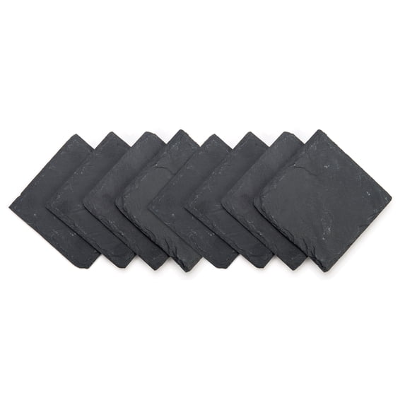 Slate Drink Coasters - Set of 8 - 4" x 4" By Trademark Innovations