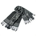 thumbnail image 1 of Slate Gray Base Peony Flowers Patterns Exquisitely Soft Woven Pashmina/Shawl/Scarf, 1 of 1
