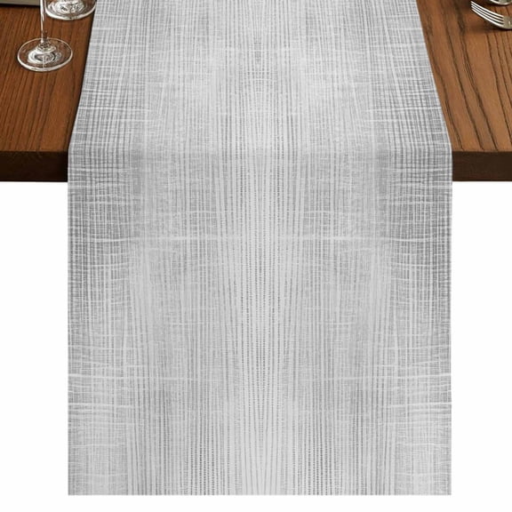Slate Gray Burlap Cotton Table Runner 13x36 Inches Short, Vintage Solid Color Modern Minimalist Distressed Farmhouse Table Runners, Outdoor Dining Table Decor for Baby Shower/Party/Wedding
