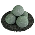 thumbnail image 1 of Slate Green, Speckled Ceramic Fire Balls | 6" Set of 5, 1 of 7