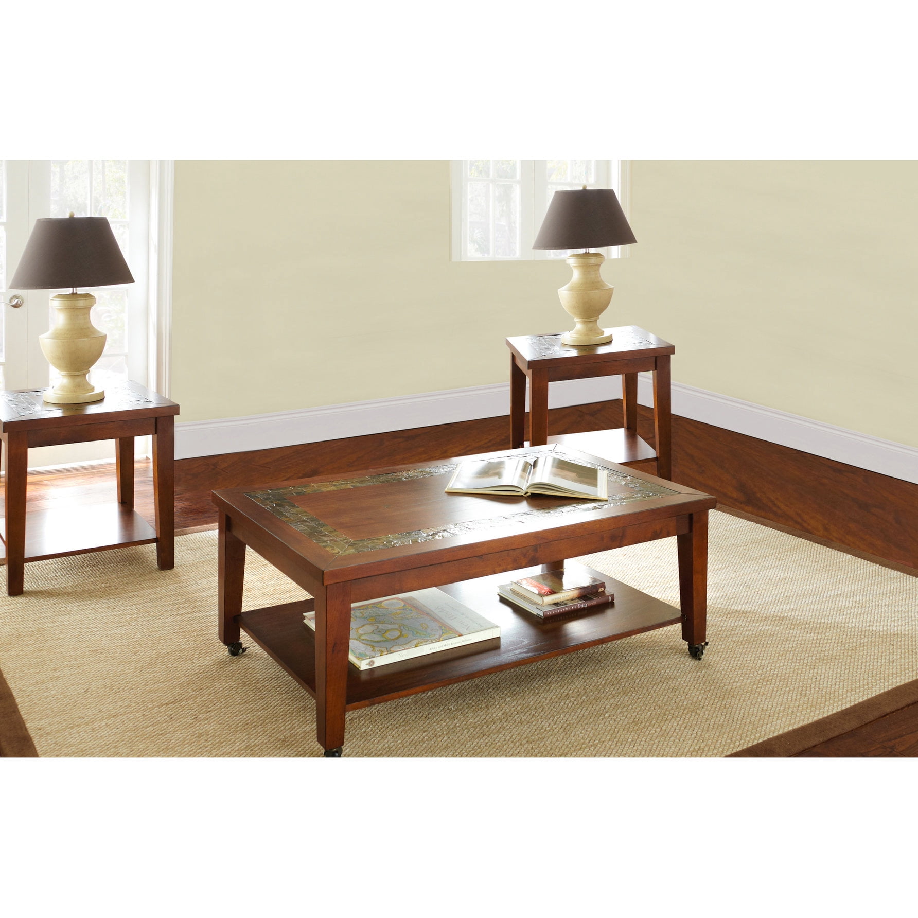 Slate Inlay Table Slate Inlay Decoration / Sofa Seating Zones / Attractive Table Set ...