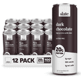 thumbnail image 1 of Slate Milk - High Protein Milk Shake - Dark Chocolate - 20g Protein, 1g Sugar, 100 Calories - 11 fl oz, 12 Cans, 1 of 5