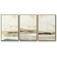 thumbnail image 1 of Abstract Neutral Tone Framed Wall Art – Slate Movement I – Premium Gallery Wrapped Canvas, L Floating Frame, 3 Piece Set, Ready to Hang, 1 of 9