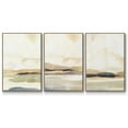 thumbnail image 1 of Abstract Neutral Tone Framed Wall Art – Slate Movement I – Premium Gallery Wrapped Canvas, L Floating Frame, 3 Piece Set, Ready to Hang, 1 of 9
