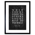 thumbnail image 1 of Slate Quote Benjamin Franklin Good To Others Artwork Framed Wall Art Print 9X7 Inch, 1 of 5
