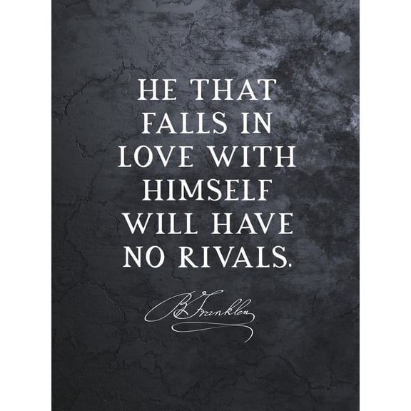 Slate Quote Benjamin Franklin No Rivals Extra Large XL Wall Art Poster Print