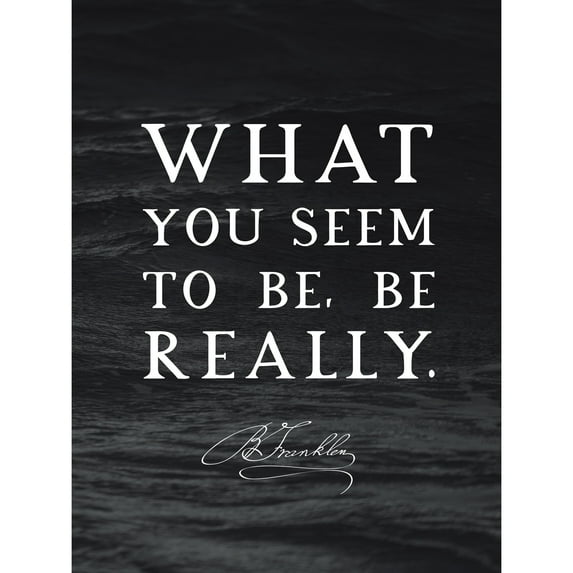 Slate Quote Benjamin Franklin Seem To Be Extra Large XL Wall Art Poster Print