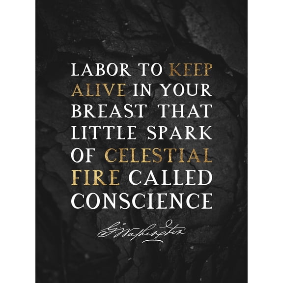 Slate Quote George Washington Conscience Extra Large XL Wall Art Poster Print