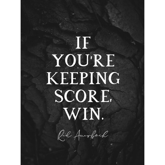 Slate Quote Red Auerbach Keeping Score Win Extra Large XL Wall Art Poster Print