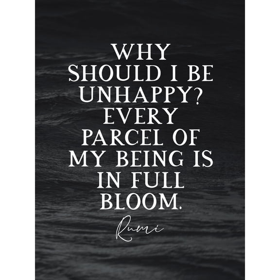 Slate Quote Rumi Full Bloom Extra Large XL Wall Art Poster Print