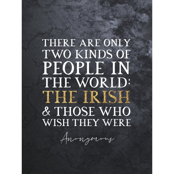 Slate Quote St Patricks Day Irish People Extra Large XL Wall Art Poster Print