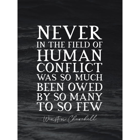 Slate Quote Winston Churchill Human Conflict Extra Large XL Wall Art Poster Print
