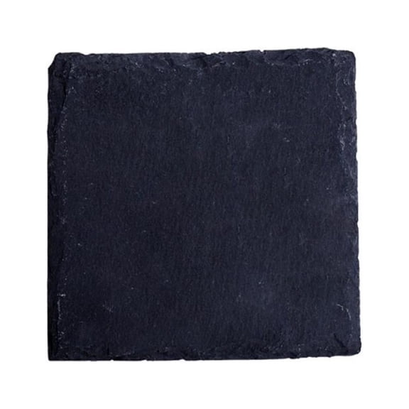 Slate Stone Coasters Rectangle Black Natural Edge Stone Drink Coaster Pad Serving Plate For Home Bar Kitchen