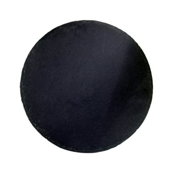 Slate Stone Coasters Round Black Natural Edge Stone Drink Coasters for Bar and Home - 15cm in Diameter