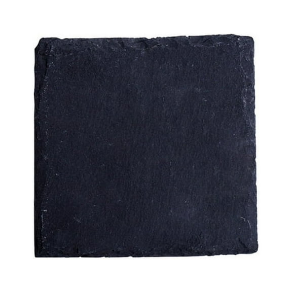 Slate Stone Coasters Square Black Cup Mats Fruit Tray Pads Drink Coaster Beer Coffee Placemat Black 20*20cm