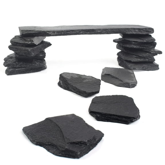 Slate Stone Rocks 2 to 3 Inch Mix Aquarium Terrarium Decor 3 Pounds