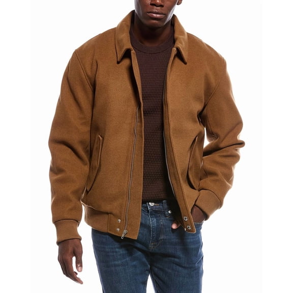 Slate & Stone mens  Zip Bomber Jacket, m, Brown