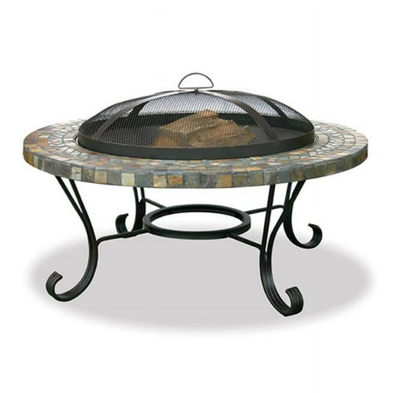 Slate Tile- Copper Outdoor Firebowl