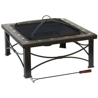 AZ Patio Heaters FTB-51161B Slate Tile Square Wood Burning Fire Pit, Antique Black - 19.5 x 30 x 30 in. AZ Patio Heaters FTB-51161B Slate Tile Square Wood Burning Fire Pit, Antique Black - 19.5 x 30 x 30 in.