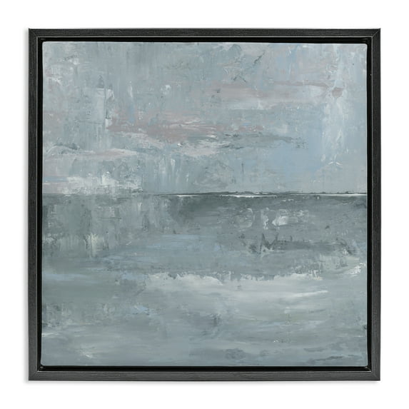 Stupell Industries Slate Tones Abstract Black Framed Floater Canvas Wall Art, design by Kristen Dalpiaz, 18 x 18