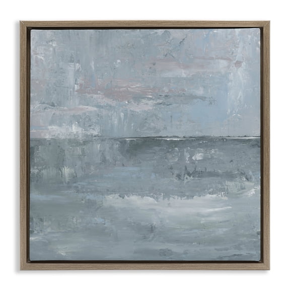Stupell Industries Slate Tones Abstract Brown Framed Floater Canvas Wall Art, design by Kristen Dalpiaz, 25 x 25