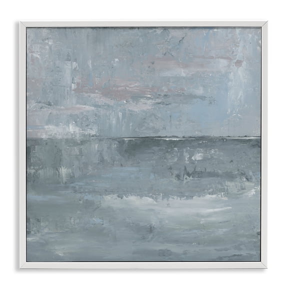 Stupell Industries Slate Tones Abstract White Framed Giclee Art, design by Kristen Dalpiaz, 17 x 17