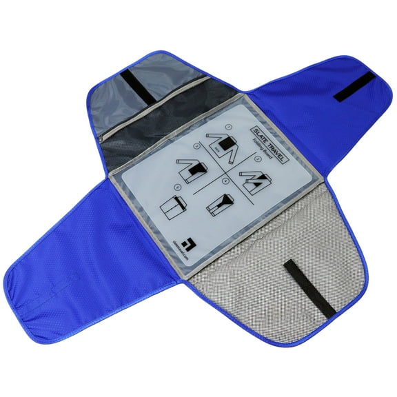 Slate Travel Garment Folder - 17" Packing Folder - Wrinkle Free Luggage Organizer (Blue)