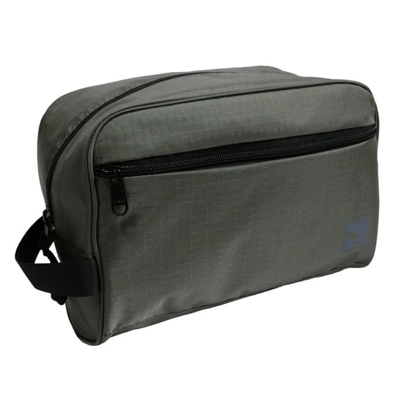 Slate Travel Waterproof Nylon Dopp Kit - Portable Shaving Toiletry Bag Organizer for Travel