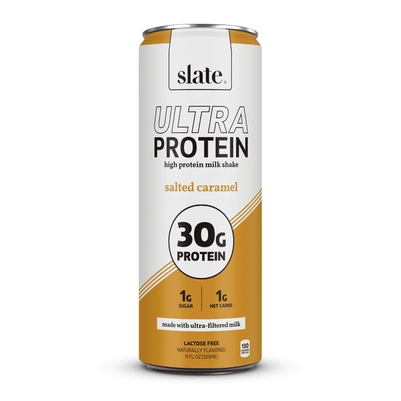 Slate Ultra Milk Shake, 30g Protein, Salted Caramel, 11 fl oz, Single Can