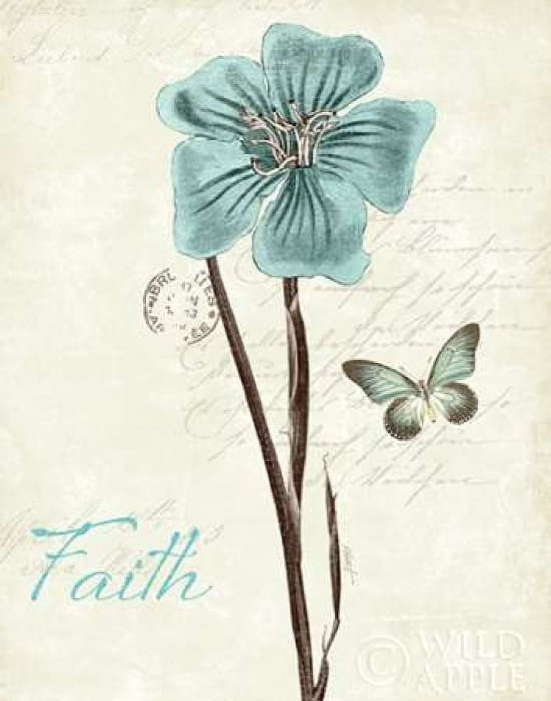 Slated Blue III Faith Canvas Art - Katie Pertiet (22 x 28)