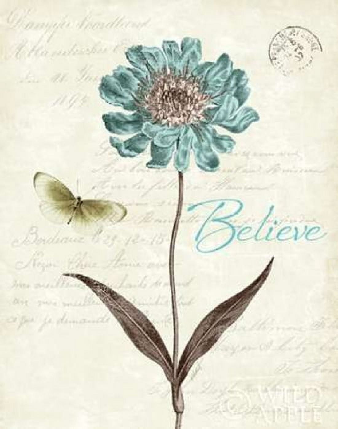 Slated Blue IV Believe Canvas Art - Katie Pertiet (22 x 28)