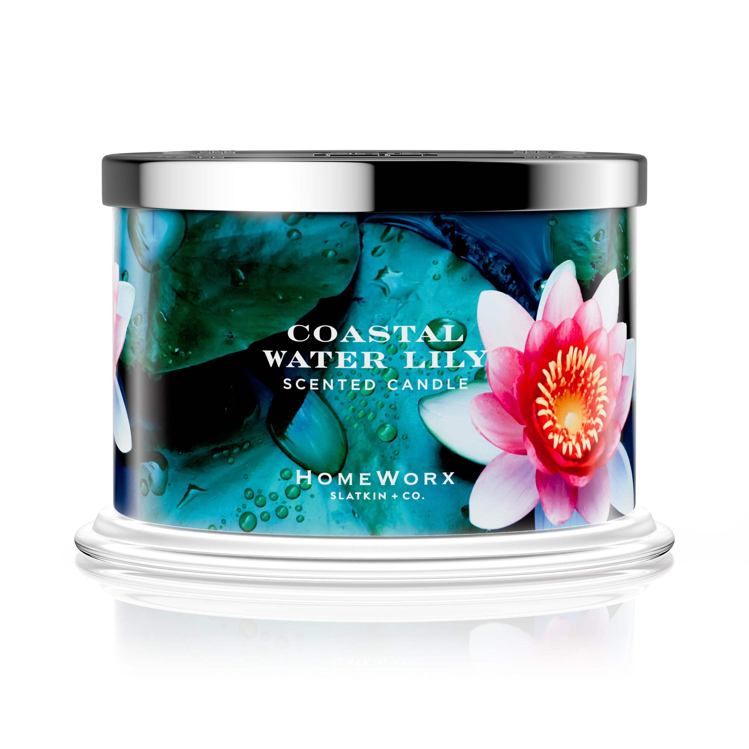 Coastal Water Lily Scented Candle with Floral Fragrance