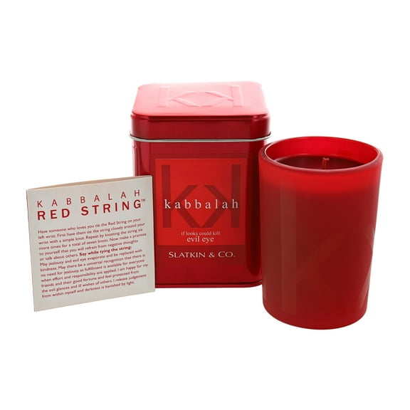 Slatkin & Co. Evil Eye Kabbalah Candle with Red String, 6.3 Ounces