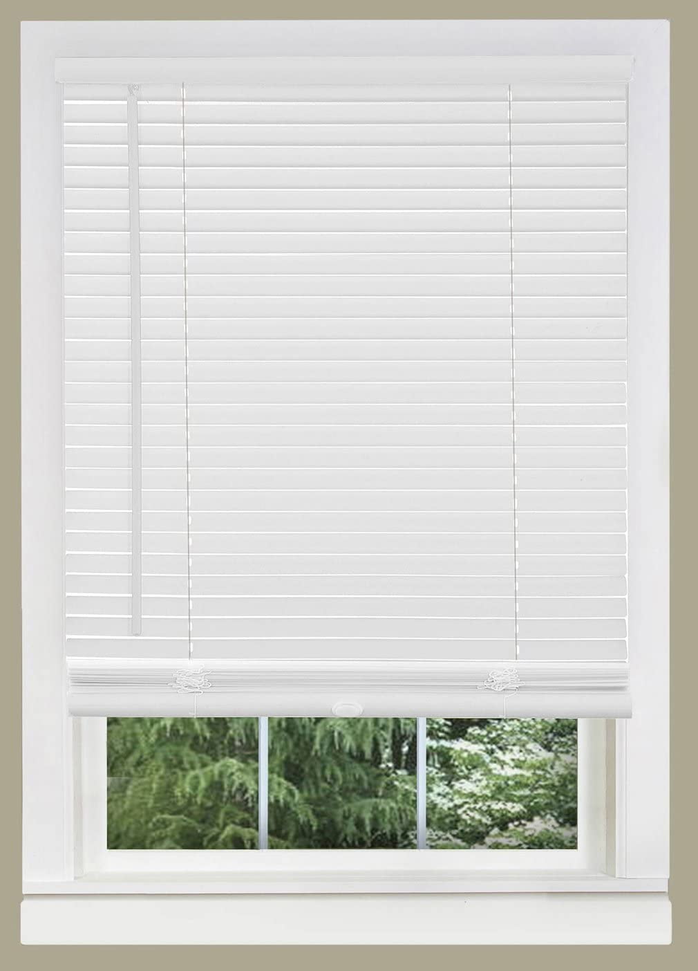 Slats Cordless Window Blinds, 72L x 45W Inches Solid Pattern Light