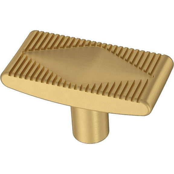 Slatted Diamond 1-5/8 In. (42 Mm) Brushed Brass Cabinet Knob