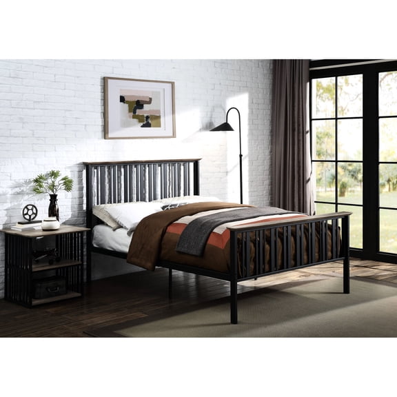 Slatted Headboard & Footboard | Full Bed with No Storage | Simple and Stylish Bedroom Addition
