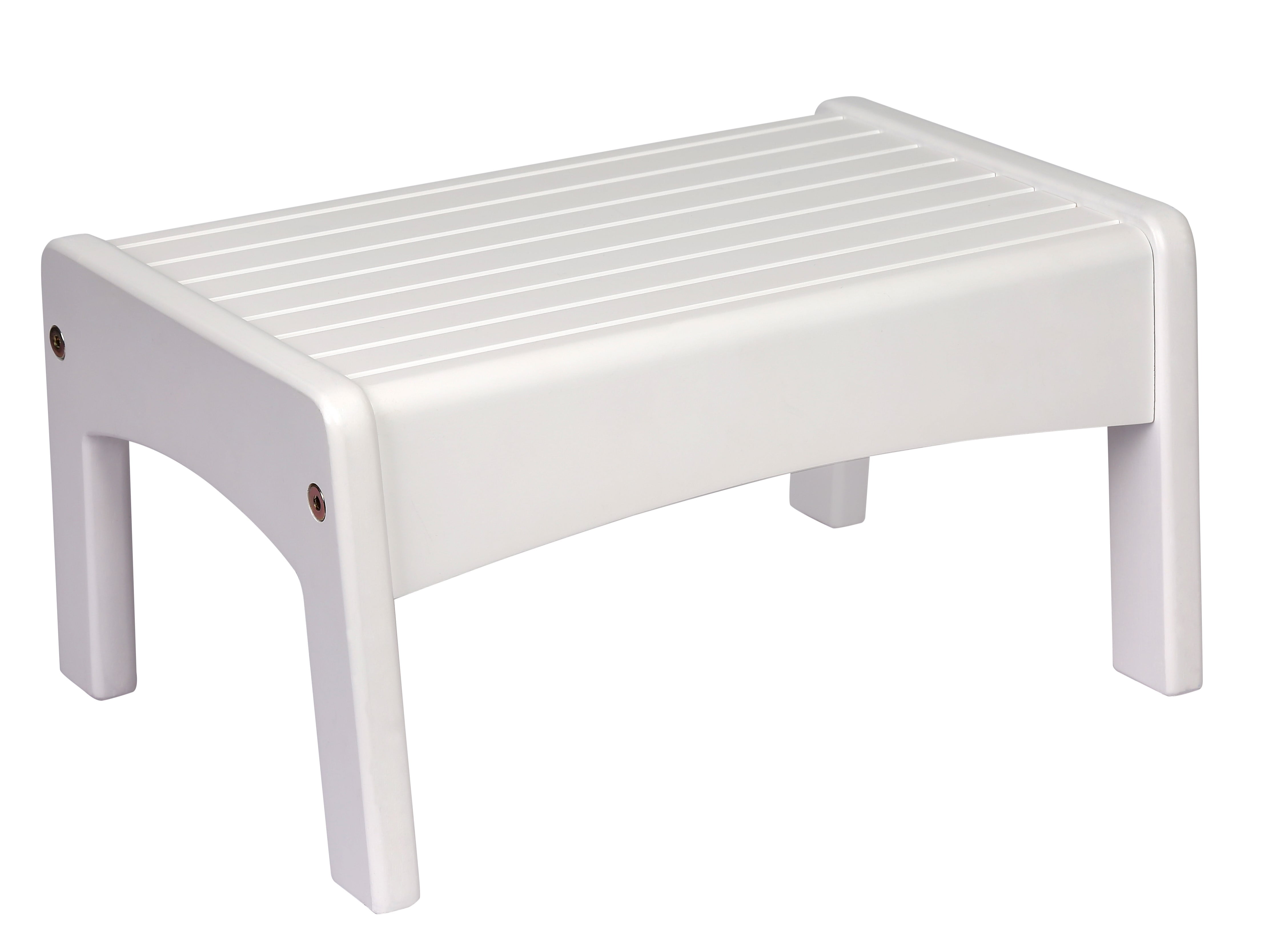 Slatted Step Stool White